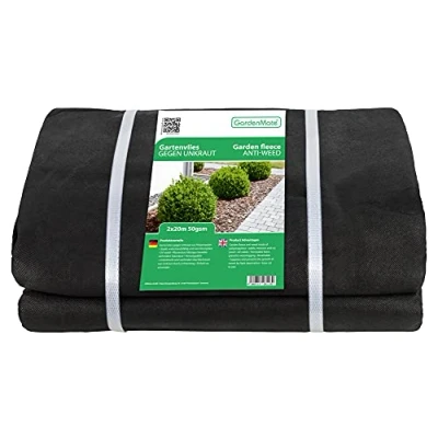 Afbeelding van GardenMate Worteldoek 50g/m² anti onkruiddoek scheurvast gronddoek waterdoorlatend 2mx20m = 40m2