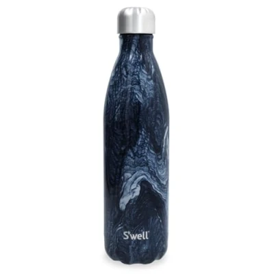 Afbeelding van S&#039;well Roestvrijstalen Herbruikbare Waterfles, 750ml, Azurite Marble, Drievoudig geïsoleerde en lekvrije drinkfles voor warme koude dranken tot 48 uur koud/24 heet