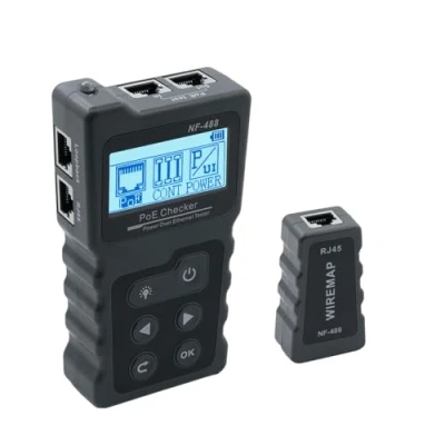 Afbeelding van Mcbazel Netwerk RJ45 tester met lcd display, netwerkkabeltester POE functie