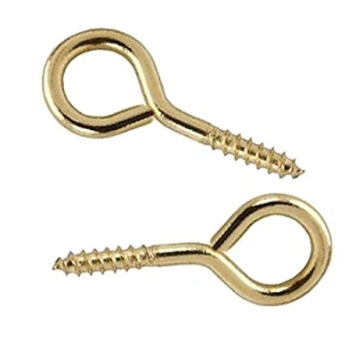 Afbeelding van Merriway BH02312 (20 stuks) EB Foto Spiegel Frame Schroef Oog, 19mm (3/4&quot;) Messing Plated Pack van 20 Stuks