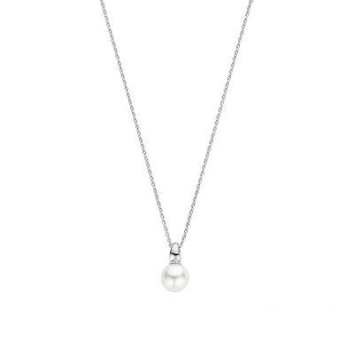 Afbeelding van TI SENTO Milano 34037PW Ketting zilver parel zilverkleurig wit 38 48