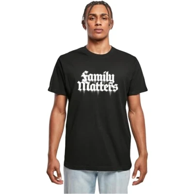 Afbeelding van Mister Tee Family Matters Tshirt print, Heren, Maat: Medium, Black