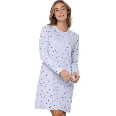 Afbeelding van Rebelle Nachthemd Silver Frost Katoen/Polyester Rib Grijs Maat 40