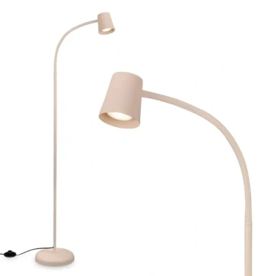 Afbeelding van BRILONER Skriva Vloerlamp staande lamp draaibaar met voetschakelaar GU10 fitting Ø21 x 127,5 cm beige