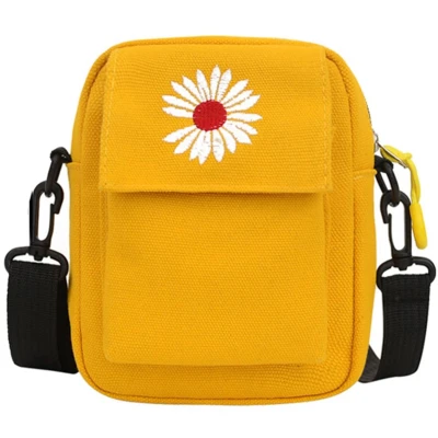 Afbeelding van Boraboi® Stijlvolle Gele Canvas Schoudertas voor Dames met Verstelbare Riem en Voldoende Opbergruimte
