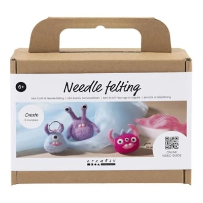 Afbeelding van Creativ Company Mini Hobbyset Naaldvilten Monster Maken