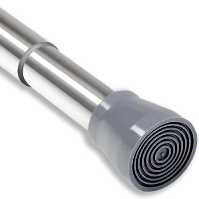 Afbeelding van Venwemong 1Pc Uitschuifbare Douchegordijn Spanstang Geen Boren Telescopische Kast Bar Verstelbare Kamer Divider Gordijn Staaf voor Boekenplank Badkamer (110 200CM/43,3 78,7 inch, roestvrij staal)