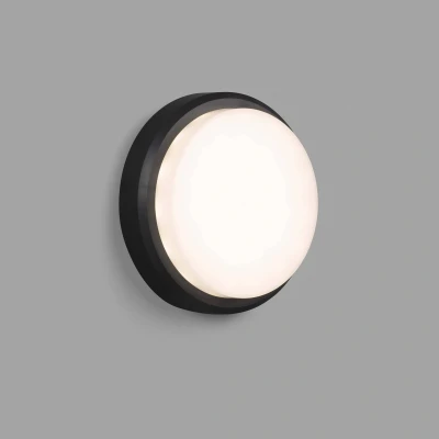 Afbeelding van FARO BARCELONA LED buitenwandlamp Tom XL, IK10, donkergrijs/wit