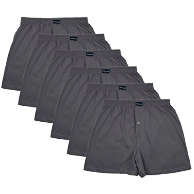 Afbeelding van 6 boxershorts heren met knoop en gulp, artikel: gulp knop set 01 maat: XL