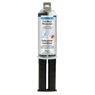 Afbeelding van WEICON Fast Metal Minute Adhesive 24 ml Liquid 2 componenten epoxyharslijm voor metaal, hout, steen, enz.