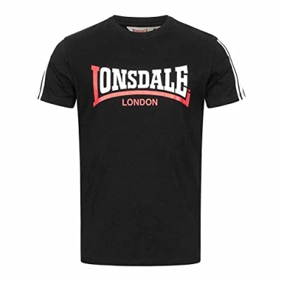 Afbeelding van Lonsdale Elphin Tshirt print, Heren, Maat: Large, Black white red