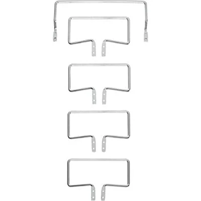 Afbeelding van TEMPUR Matrashouder set C 3000 voor vrijstaande systeemframe, chroom, 5 stuks