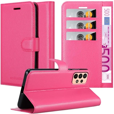 Afbeelding van Cadorabo Hoesje geschikt voor Samsung Galaxy A23 4G in KERSEN ROZE Beschermhoes met magnetische sluiting, standfunctie en kaartvakje Book Case Cover Etui