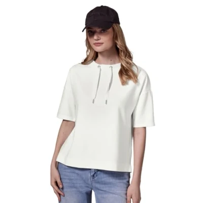 Afbeelding van Street One Studio Kuscheliges Tshirt print, Dames, Maat: 38, Weiß