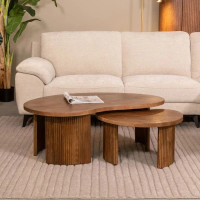 Afbeelding van LABEL51 Timon Salontafel Bruin Mangohout