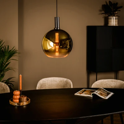 Afbeelding van Vurna Justine hanglamp ø30 cm Glas goud