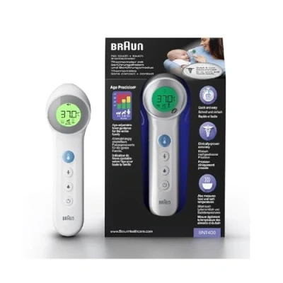 Afbeelding van Braun No Touch + thermometer met leeftijdsprecisie, BNT400EE