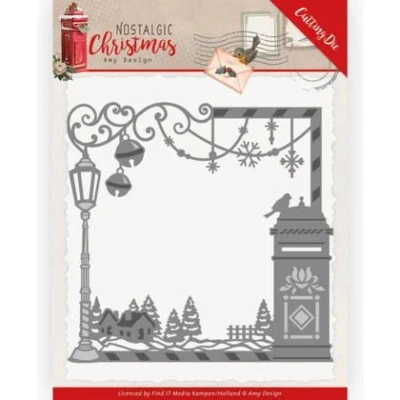 Afbeelding van Christmas Mail Box Nostalgic Cutting Dies by Amy Design