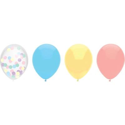 Afbeelding van Pastel Confetti ballonnen 30cm 6 stuks