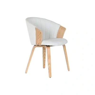 Afbeelding van Keukenstoel Home ESPRIT Wit Polyester Hout 60 x 57,5 79 cm