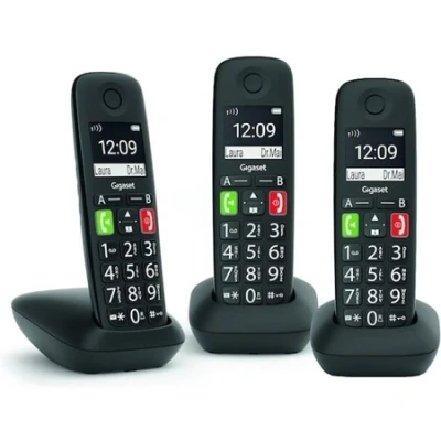 Afbeelding van Gigaset E290 trio Huistelefoon Zwart