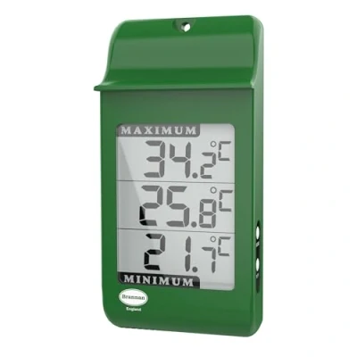 Afbeelding van Digitale Max Min broeikasthermometer voor het registreren van de maximum en minimumtemperaturen gebruik in tuinkas of thuis kas open lucht, accessoires eenvoudige