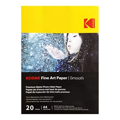 Afbeelding van KODAK 20 vellen van 230g/m² fotopapier, mat, A4 formaat (21x29,7cm), Smooth effect inkjet printen 9891092