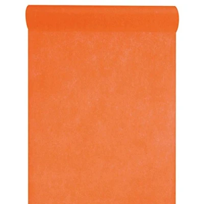 Afbeelding van Santex Tafelloper op rol polyester oranje 30 cm x 10 m Feesttafelkleden