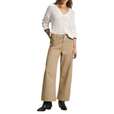 Afbeelding van Pepe Jeans Tania Flared Jeans, Dames, Maat: 24x30, Dark stone beige