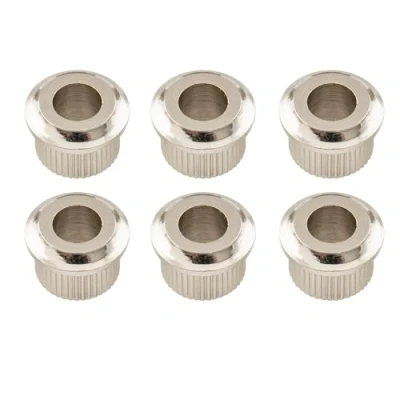Afbeelding van Musiclily Pro Metaal Vintage/Modern 6 mm tot 10 Gitaar Conversion Stemmechanieken Bushings Tuner Adapter Ferrules,Nikkel(Set van 6)
