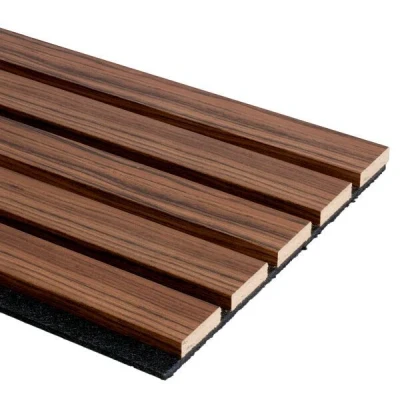 Afbeelding van Cando decowall acoustic advanced walnoot 260x30cm 2 stuks brede lat