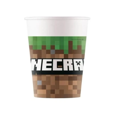 Afbeelding van Minecraft Party Bekers 200ml 8 stuks