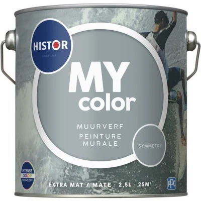 Afbeelding van histor my color muurverf extra mat symmetry 2.5 ltr