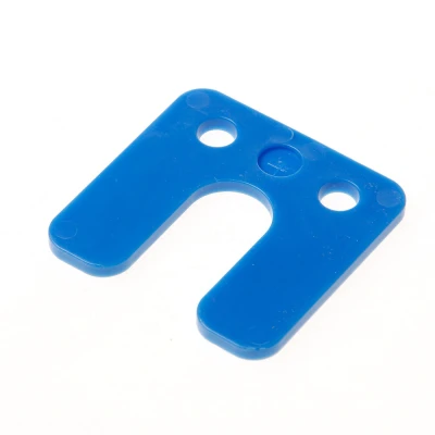 Afbeelding van GB Drukplaat met sleuf blauw kunststof 70 x 4mm 34744