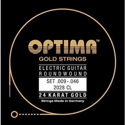 Afbeelding van Optima E Git.snaren,09 46,goudStrings Custom Light 2028CL Elektrische gitaarsnaren