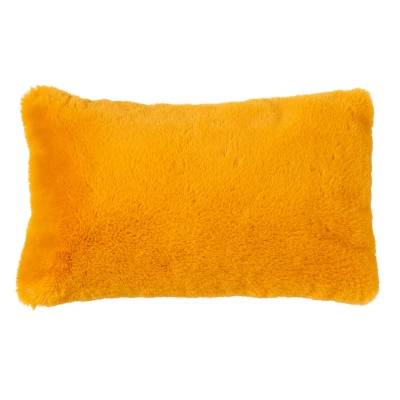 Afbeelding van Dutch Decor ZAYA Sierkussen 30x50 cm bontlook effen kleur Golden Glow geel