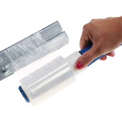 Afbeelding van Kortpack Mini Rollen 17my X 10cm 150mtr 6rol P/doos + Dispenser Transparant (6 Afroller)