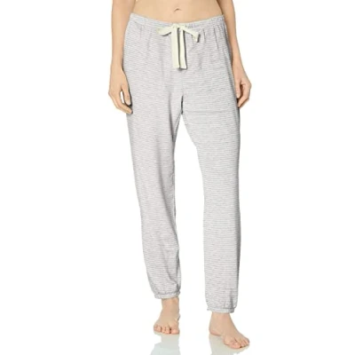 Afbeelding van Amazon Essentials Lichtgewicht lounge badstof joggingbroek voor dames (verkrijgbaar in grote maten), grijs gemêleerde strepen, XL