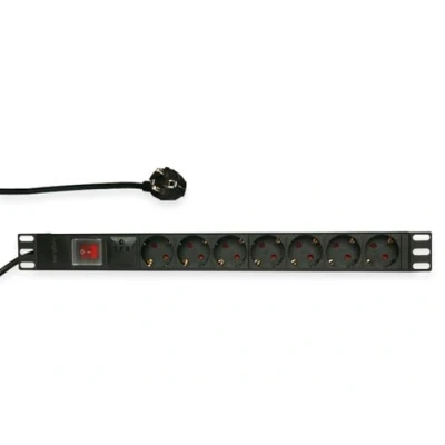 Afbeelding van LogiLink PDU7C01 7AC uitgang(en) 230V 2m Zwart Overspanningsbeveiliging