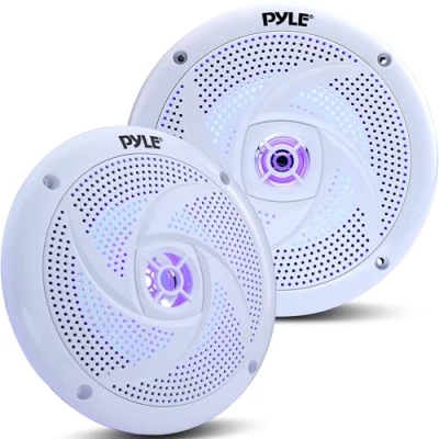 Afbeelding van Pyle Marine Luidsprekers 2 weg Waterdichte Speakers Weerbestendige Buitenluidsprekers Audiosysteem voor Buitengebruik 240 watt 1 paar Zwart
