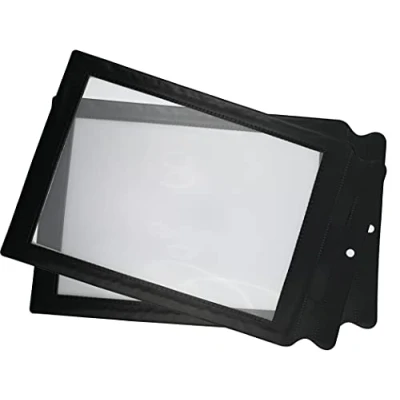 Afbeelding van 2 x grote leesloep met kunststof frame, 305 195 mm, zeer licht, onbreekbaar, leeshulp voor senioren, kinderen, lens 3 vergroting boeken, kranten, landkaarten