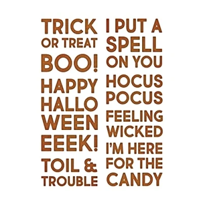 Afbeelding van Sizzix Thinlits Die Set 9PK Bold Text Halloween 665995 Tim Holtz (08 22)