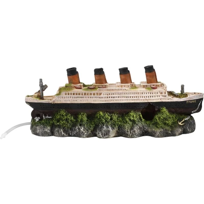 Afbeelding van Ebi Scheepswrak Titanic Aquariumdecoratie Met Luchtsteen 39 x 11 14 cm