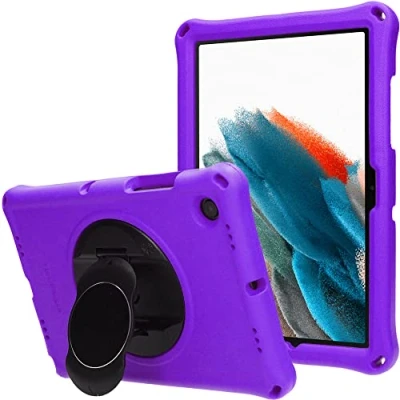 Afbeelding van TECHGEAR Bumper+ hoesje compatibel met Samsung Galaxy Tab A8 10,5 inch 2022 (SM X200 / SM X205) robuuste schokbestendige zachte beschermende gemakkelijke grip body case standaard, houder,