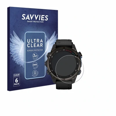 Afbeelding van Savvies Screenprotector voor Garmin Descent Mk3i (43 mm) Folie Beschermfolie transparant (6 Stuks)