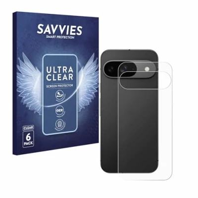 Afbeelding van Savvies Screenprotector voor Google Pixel 9 (Achterkant) Folie Beschermfolie transparant (6 Stuks)