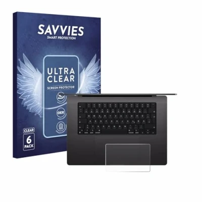 Afbeelding van Savvies Screenprotector voor Apple MacBook Pro 16&quot; 2024 M4 (ALLEEN Touch Trackpad) Folie Beschermfolie transparant (6 Stuks)