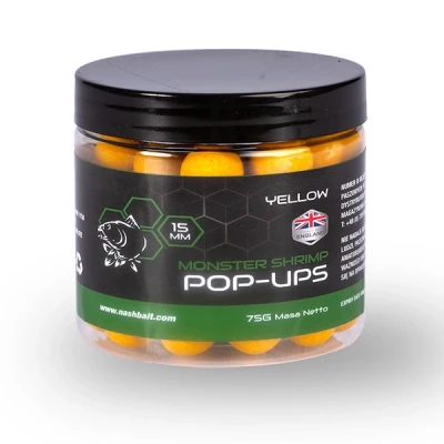 Afbeelding van Nash Monster Shrimp Pop ups Yellow 20mm (75g)