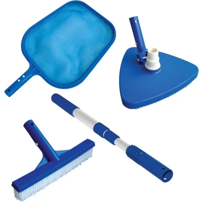 Afbeelding van Zwembad schoonmaak set Kokido (Schepnet, Stofzuiger, Borstel en Steel)