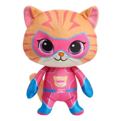 Afbeelding van Just Play Disney Junior SuperKitties 7 inch kleine pluche gevulde dier, ginny, kitten, kinderspeelgoed voor leeftijd 2